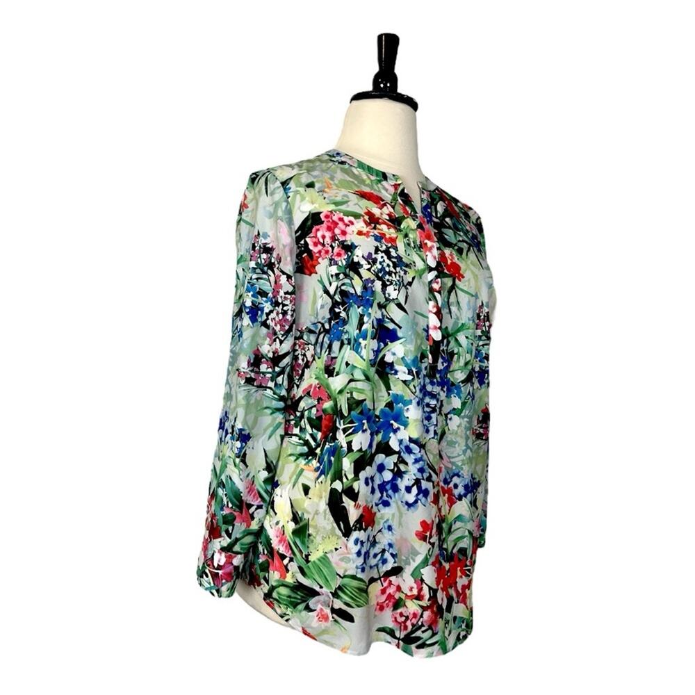 Talbots Plus Top Popover Split Button Neck Tunic … - image 2